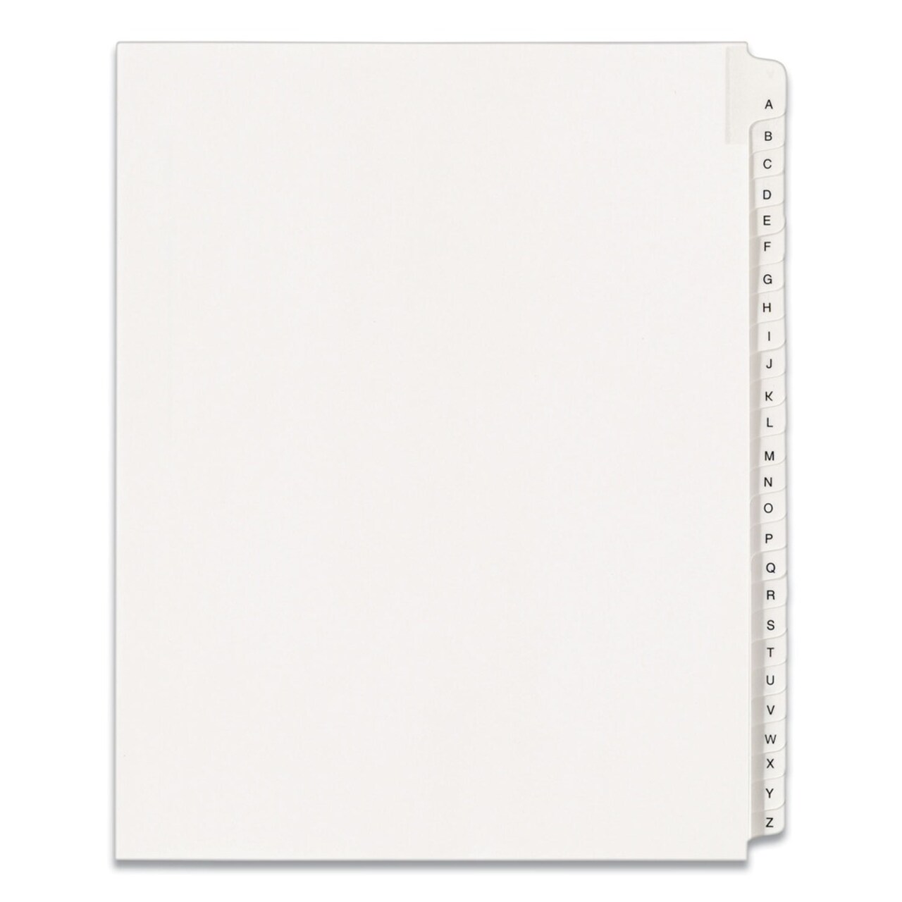 Avery 11 x 8.5 Allstate Style Preprinted Legal Exhibit Side A to Z Tab Index Dividers - White (26-Pieces/Set)